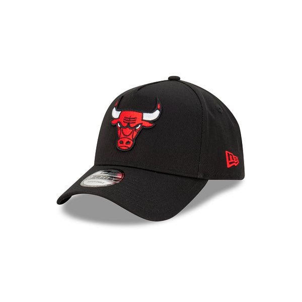 Chicago Bulls Black with Official Team Colours Logo 9FORTY A-Frame Snapback New Era