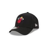 Miami Heat Black with Official Team Colours Logo 9FORTY A-Frame Snapback New Era
