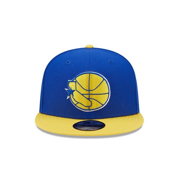 Golden State Warriors Two Tone Taupe Retro Crown 9FIFTY Snapback Hat, White, NBA by New Era