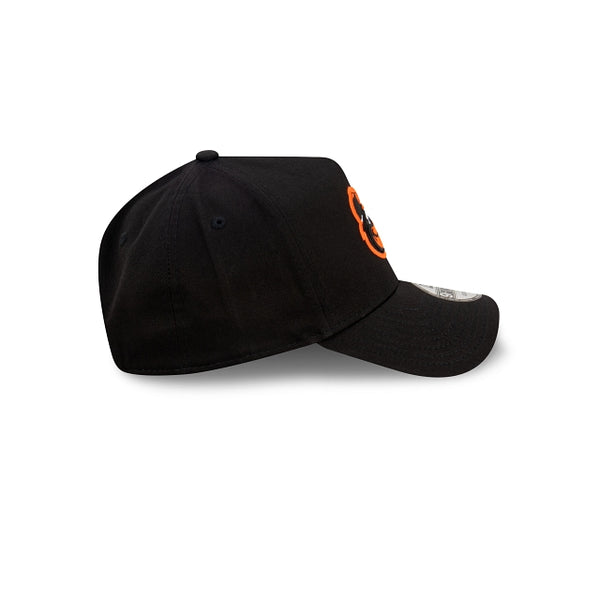 Baltimore Orioles Black with Official Team Colours Logo 9FORTY A-Frame Snapback