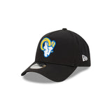 Los Angeles Rams Black with Official Team Colours Logo 9FORTY A-Frame Snapback New Era