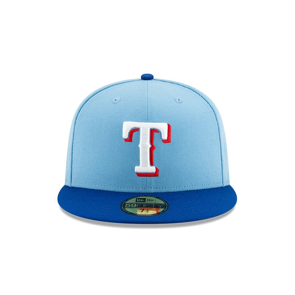 Texas Rangers Authentic Collection Light Blue 59FIFTY Fitted