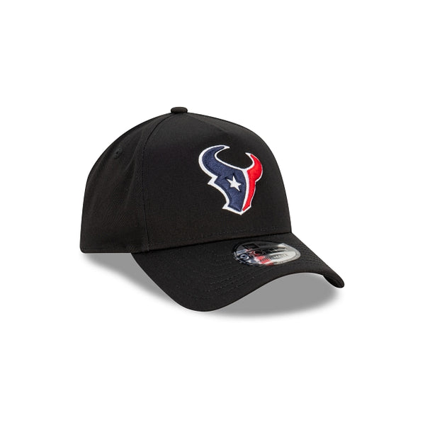 Houston Texans Black with Official Team Colours Logo 9FORTY A-Frame Snapback