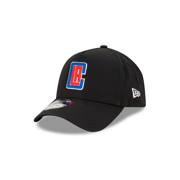 Los Angeles Clippers Black with Official Team Colours Logo 9FORTY A-Frame Snapback New Era