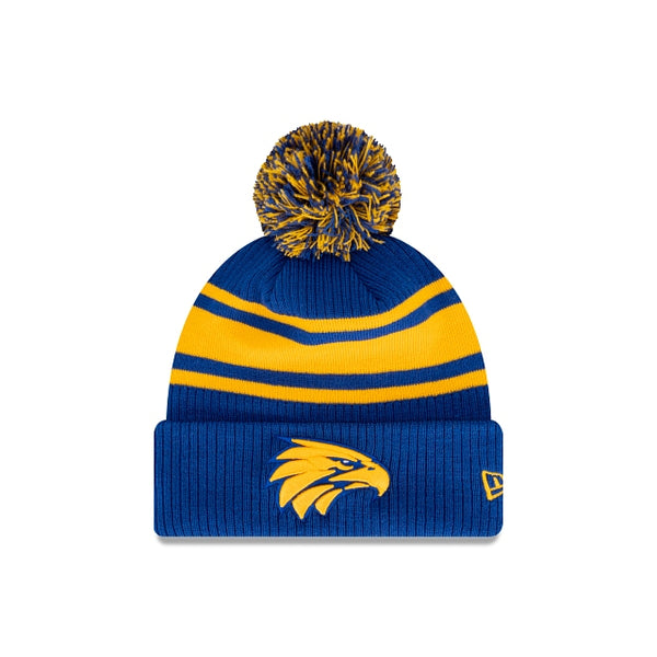 West Coast Eagles Official Team Colours Stripe Beanie New Era
