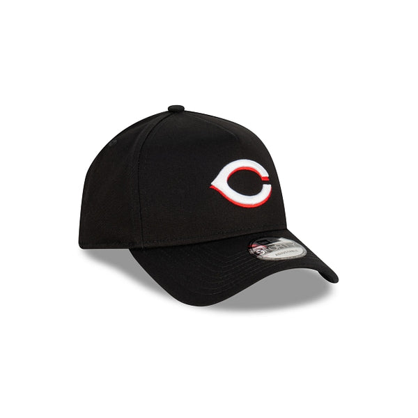 Cincinnati Reds Black with Official Team Colours Logo 9FORTY A-Frame Snapback