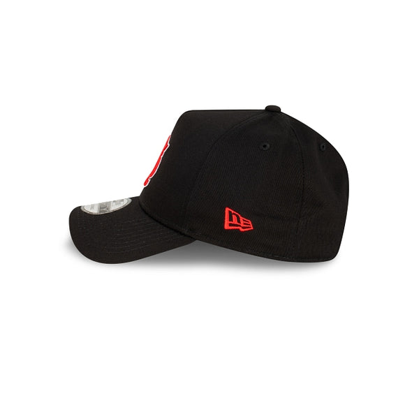 St. Louis Cardinals Black with Official Team Colours Logo 9FORTY A-Frame Snapback