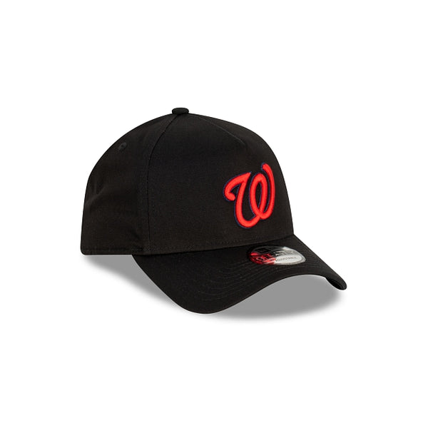 Washington Nationals Black with Official Team Colours Logo 9FORTY A-Frame Snapback