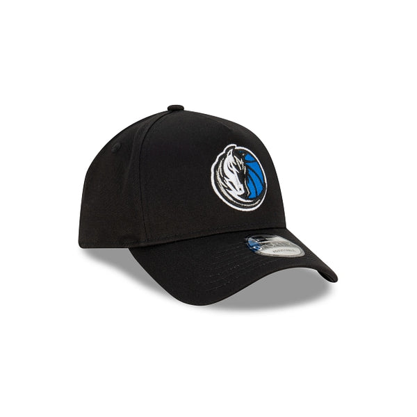 Dallas Mavericks Black with Official Team Colours Logo 9FORTY A-Frame Snapback