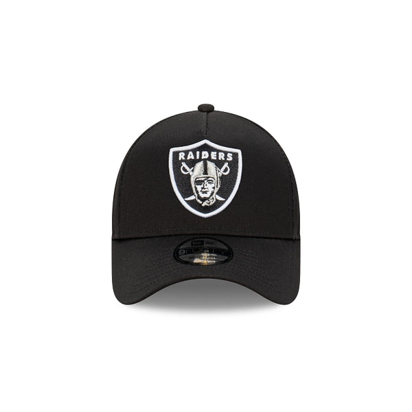 Las Vegas Raiders Black with Official Team Colours Logo 9FORTY A-Frame Snapback