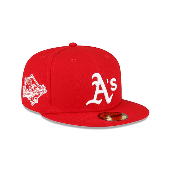 Oakland Athletics 1989 World Series Side Patch Scarlet 59FIFTY Fitted New Era
