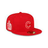 Chicago Cubs 2016 World Series Side Patch Scarlet 59FIFTY Fitted New Era