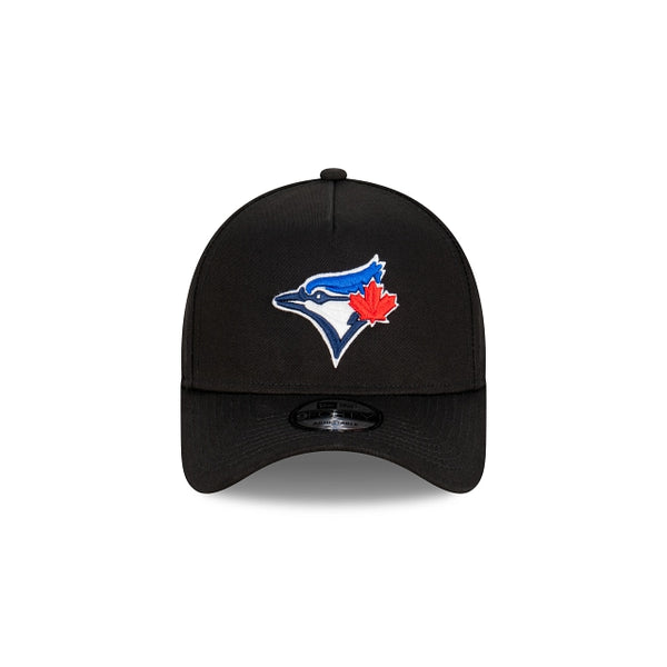 Toronto Blue Jays Black with Official Team Colours Logo 9FORTY A-Frame Snapback