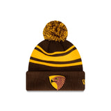 Hawthorn Hawks Official Team Colours Stripe Beanie New Era