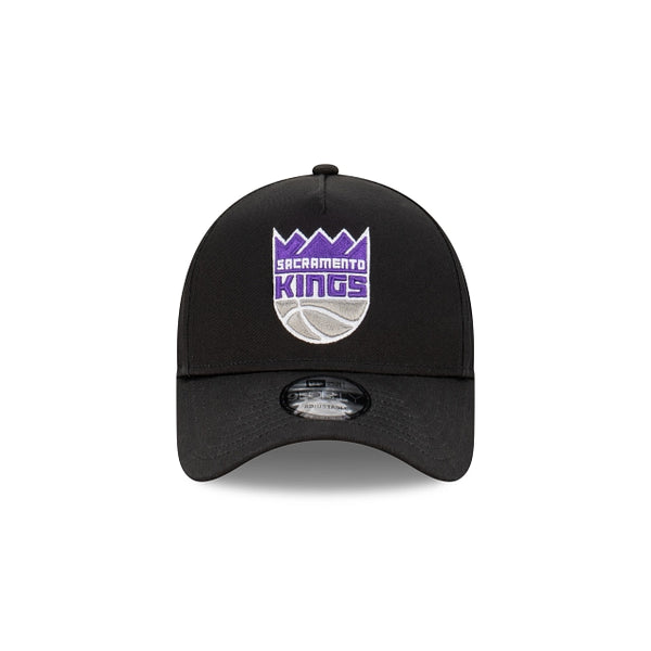 Sacramento Kings Black with Official Team Colours Logo 9FORTY A-Frame Snapback