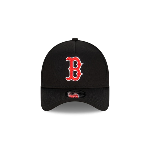 Boston Red Sox Black with Official Team Colours Logo 9FORTY A-Frame Snapback