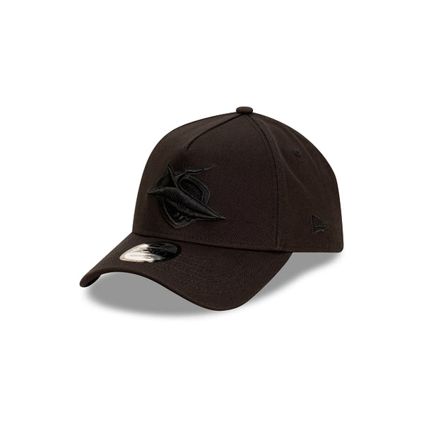 Cronulla Sutherland Sharks Black On Black 9FORTY A-frame Snapback Hats ...