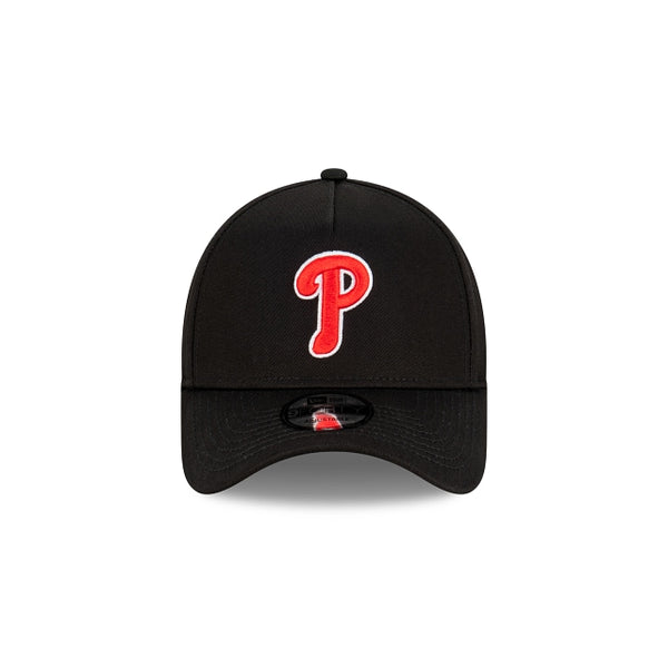 Philadelphia Phillies Black with Official Team Colours Logo 9FORTY A-Frame Snapback