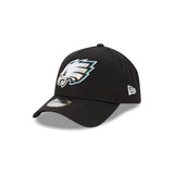 Philadelphia Eagles Black with Official Team Colours Logo 9FORTY A-Frame Snapback New Era