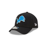 Detroit Lions Black with Official Team Colours Logo 9FORTY A-Frame Snapback New Era