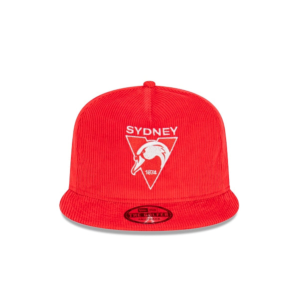 Sydney Swans Official Team Colours Corduroy The Golfer Snapback