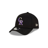 Colorado Rockies Black with Official Team Colours Logo 9FORTY A-Frame Snapback New Era