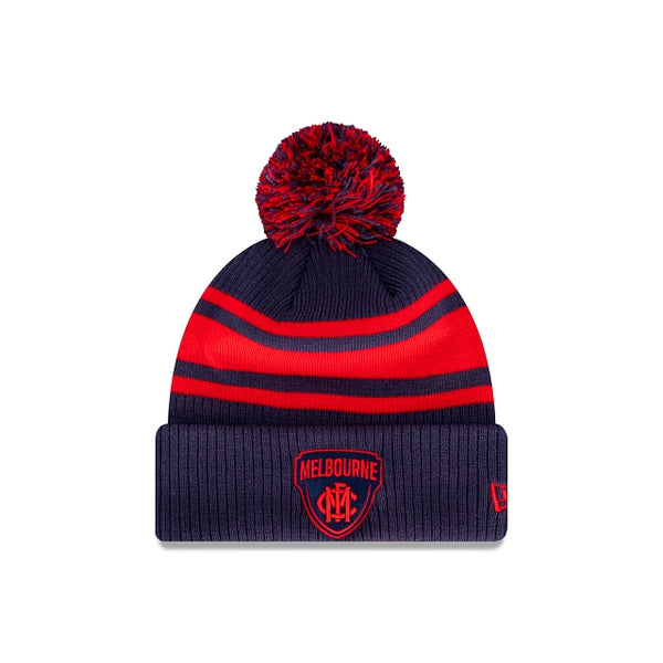 Melbourne Demons Official Team Colours Stripe Beanie New Era