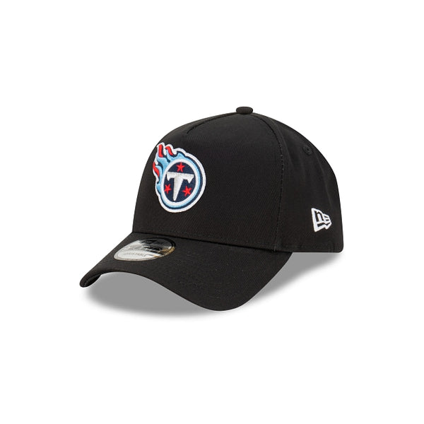 Tennessee Titans Black with Official Team Colours Logo 9FORTY A-Frame Snapback New Era