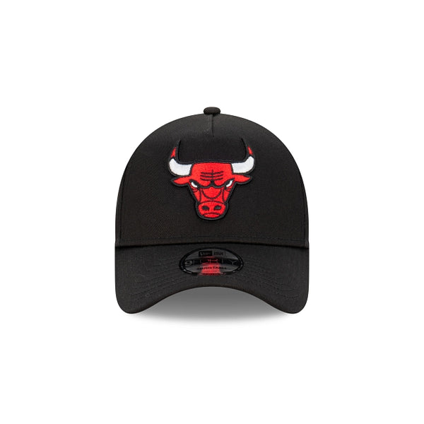 Chicago Bulls Black with Official Team Colours Logo 9FORTY A-Frame Snapback