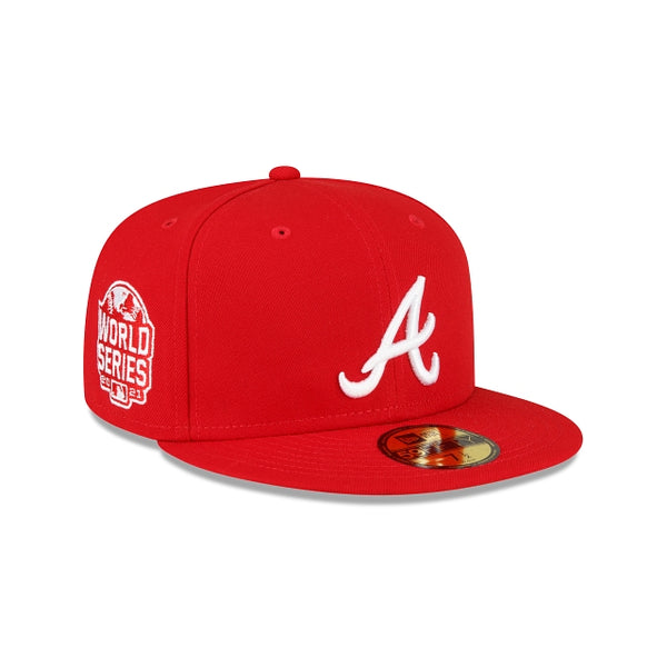 Atlanta Braves 2021 World Series Side Patch Scarlet 59FIFTY Fitted New Era