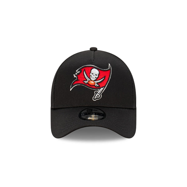 Tampa Bay Buccaneers Black with Official Team Colours Logo 9FORTY A-Frame Snapback