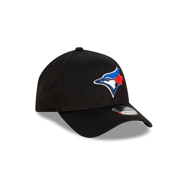 Toronto Blue Jays Black with Official Team Colours Logo 9FORTY A-Frame Snapback