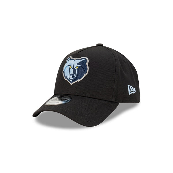 Memphis Grizzlies Black with Official Team Colours Logo 9FORTY A-Frame Snapback New Era
