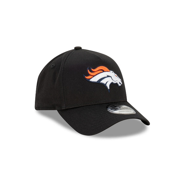 Denver Broncos Black with Official Team Colours Logo 9FORTY A-Frame Snapback