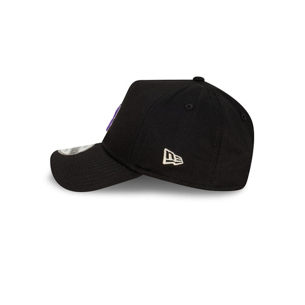 Colorado Rockies Black with Official Team Colours Logo 9FORTY A-Frame Snapback