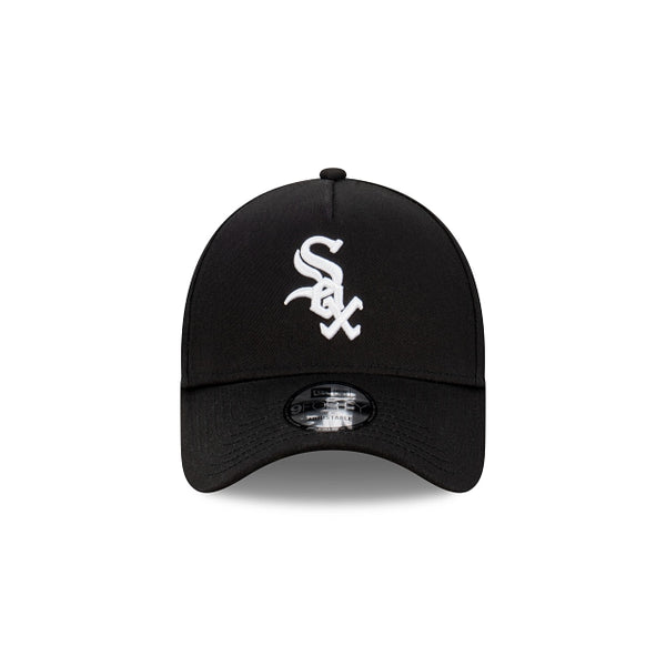 Chicago White Sox Black with Official Team Colours Logo 9FORTY A-Frame Snapback