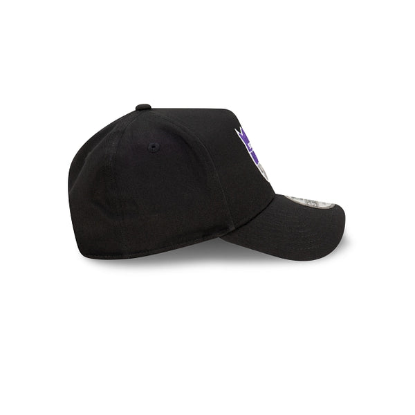 Sacramento Kings Black with Official Team Colours Logo 9FORTY A-Frame Snapback