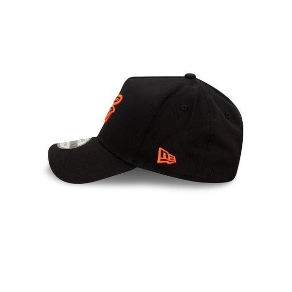 Baltimore Orioles Black with Official Team Colours Logo 9FORTY A-Frame Snapback