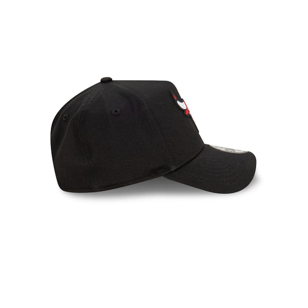 Chicago Bulls Black with Official Team Colours Logo 9FORTY A-Frame Snapback